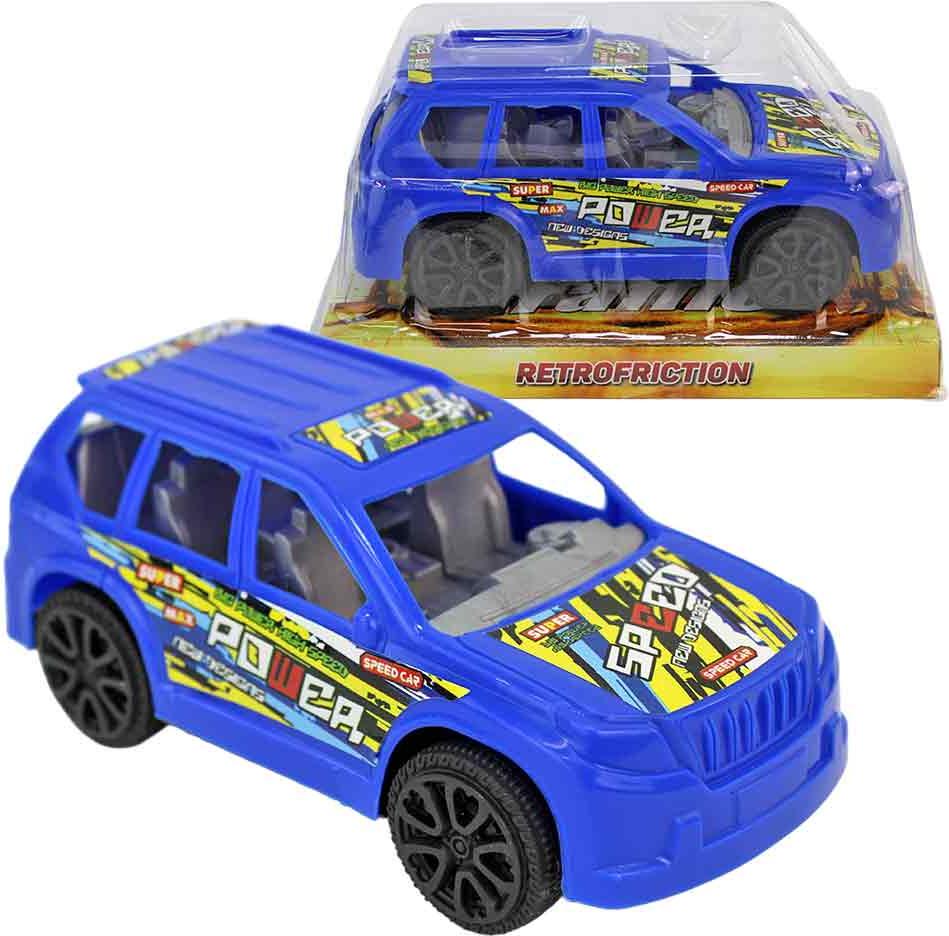 B&G Blauer SUV Spielzeug Auto mit Rückzug