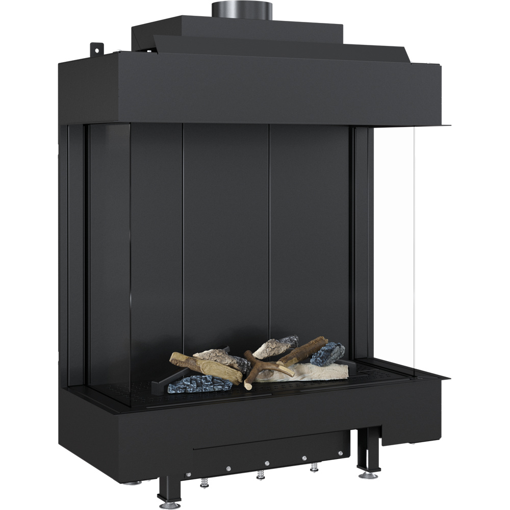 Plynový krb Leo 76 /62 Triple Glazing Propan Butane ∅ 100/150 5,6 kW