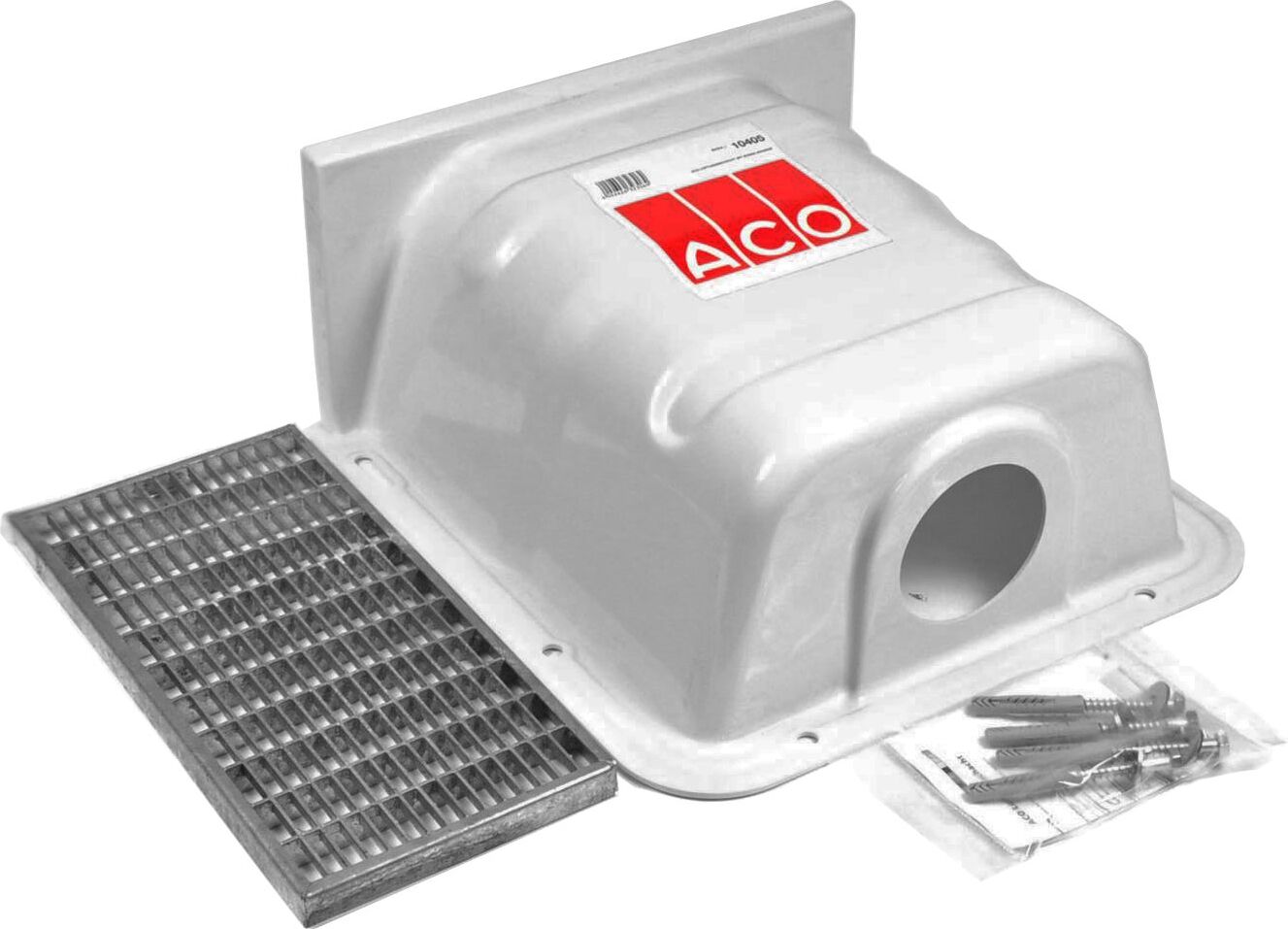ACO Haustechnik ACO Lüftungsschacht 40x40 mit Boden Kellerschacht mit Maschenrost Rost Lüftung Keller 10405-82-97