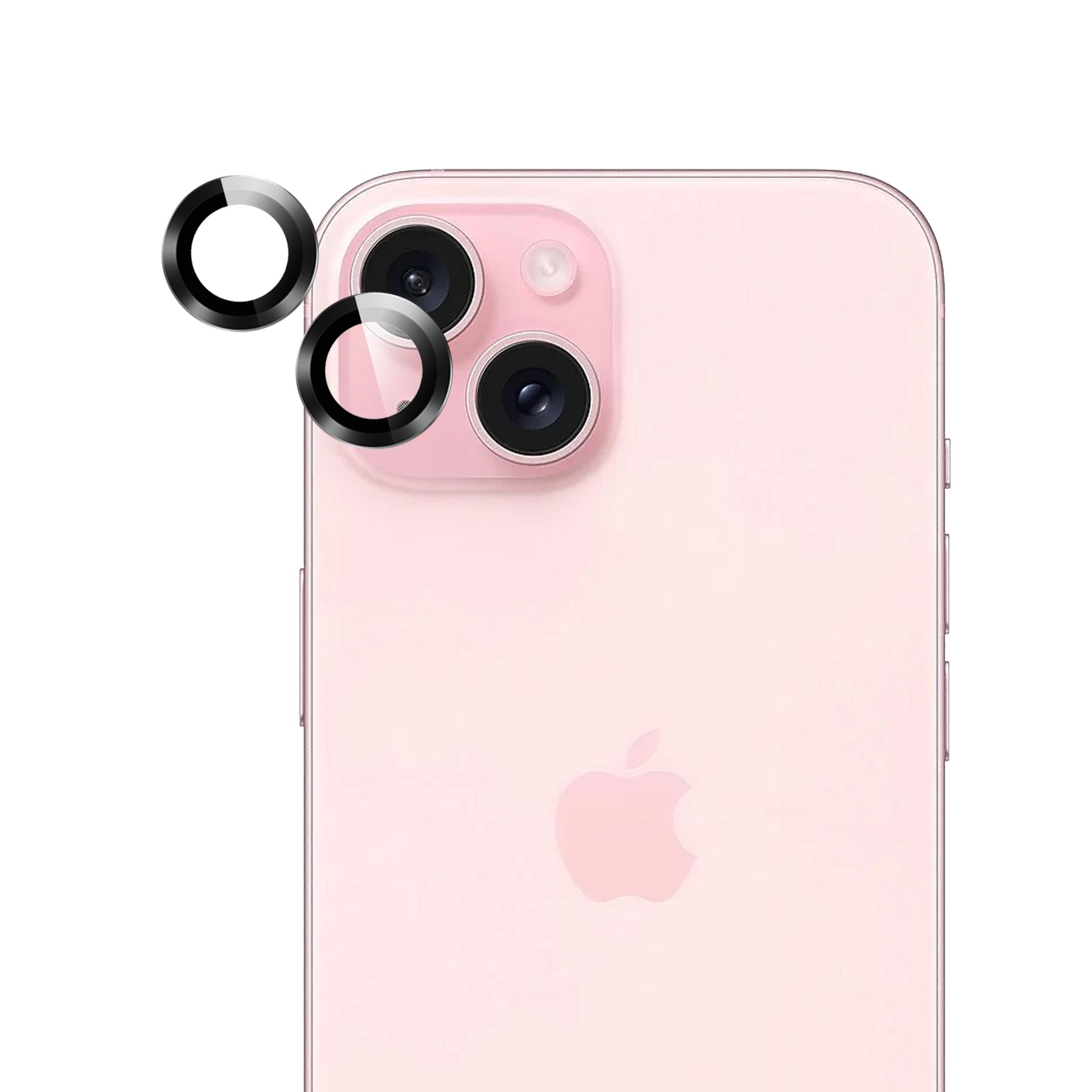 alkaya. Linsenschutz, Kameraschutzglas einzeln, Handykameraschutz Transparent (iPhone 15/15 Plus) PG-10077