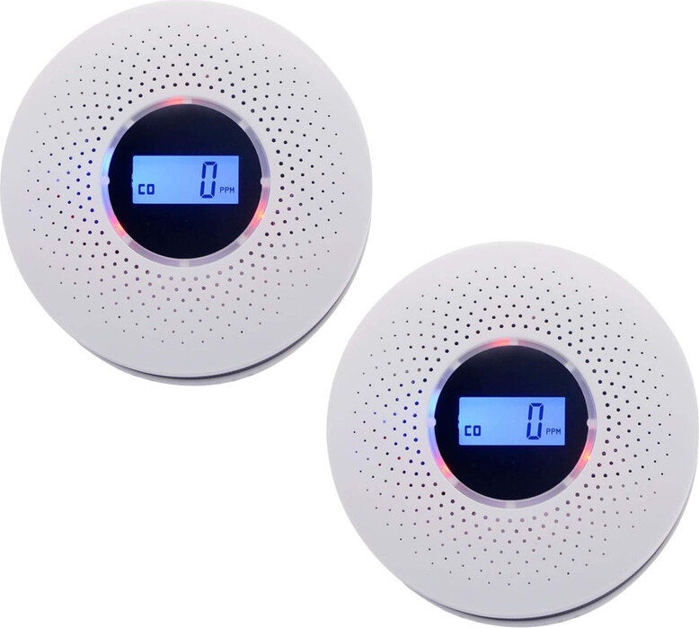 ele eleoption 2er Pack Rauchmelder CO-Melder 2in1 Rauch- und Kohlenmonoxidmelder Brandschutz CO Sensor