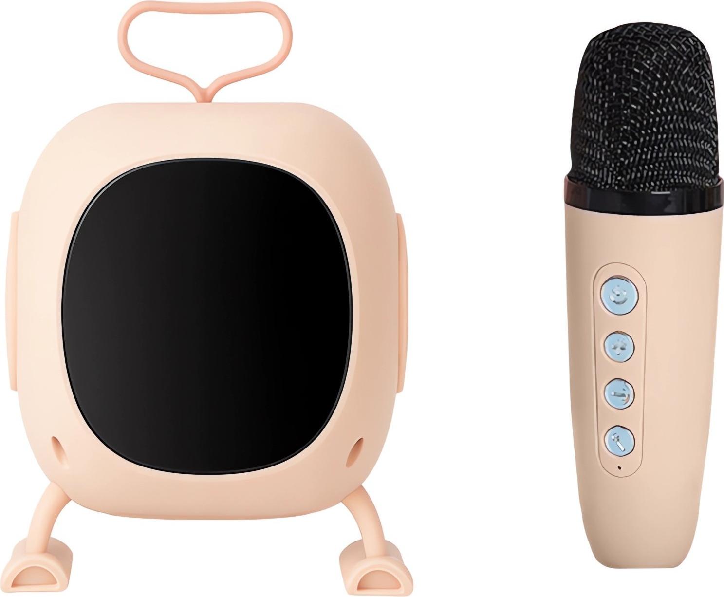Verk 27500 Karaoke reproduktor Bluetooth, bezdrôtový mikrofón, ružový