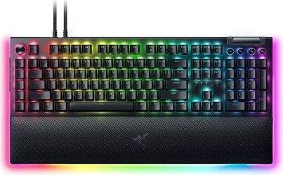 Mechanická herná klávesnica Razer BlackWidow V4 Pro 5052 s horným puzdrom z hliníkovej zliatiny; 5 vyhradených makier; 3 vyhradené sprites