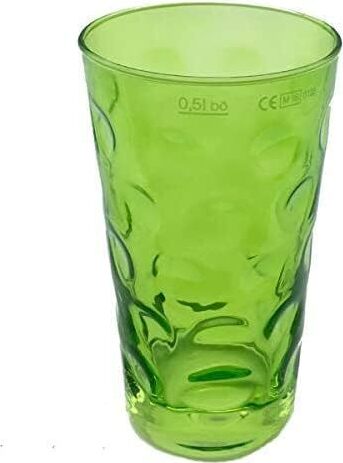 Böckling Glas Grün Farbiges Dubbeglas 0,5 L (ganz gefärbt) Bunte Dubbegläser aus der Pfalz für Weinschorle, Schorleglas, Weinglas