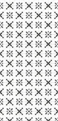 Duschrückwand BREUER Fliesenoptik Orient schwarz-weiß 255 x 125 cm 9482534000198