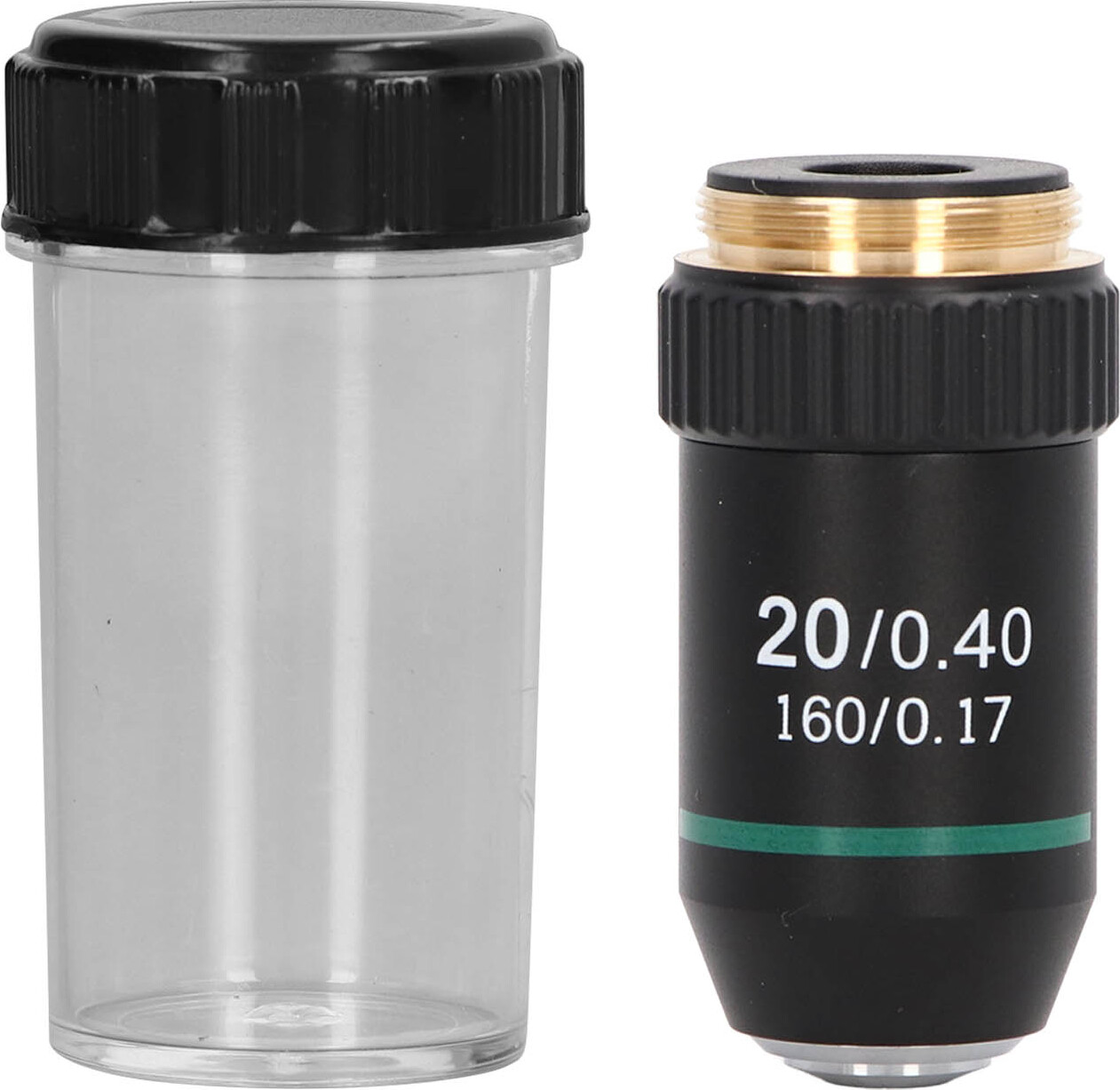 Lixada Achromatic Objective Brass Chrome Plated 20X Microscope Objective Lens Interface 20.2mm K_1018220002311_250514_86010