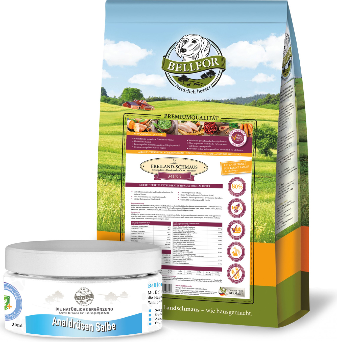 Bellfor Futterset für kleine Hunde mit entzündeten Analdrüsen 2,530.00 g