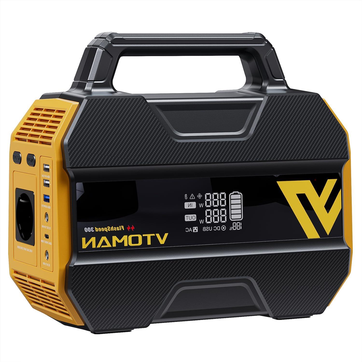 VTOMAN FlashSpeed 300 Powerstation 230Wh LiFePO4, 300W AC, 100W USB-C PD