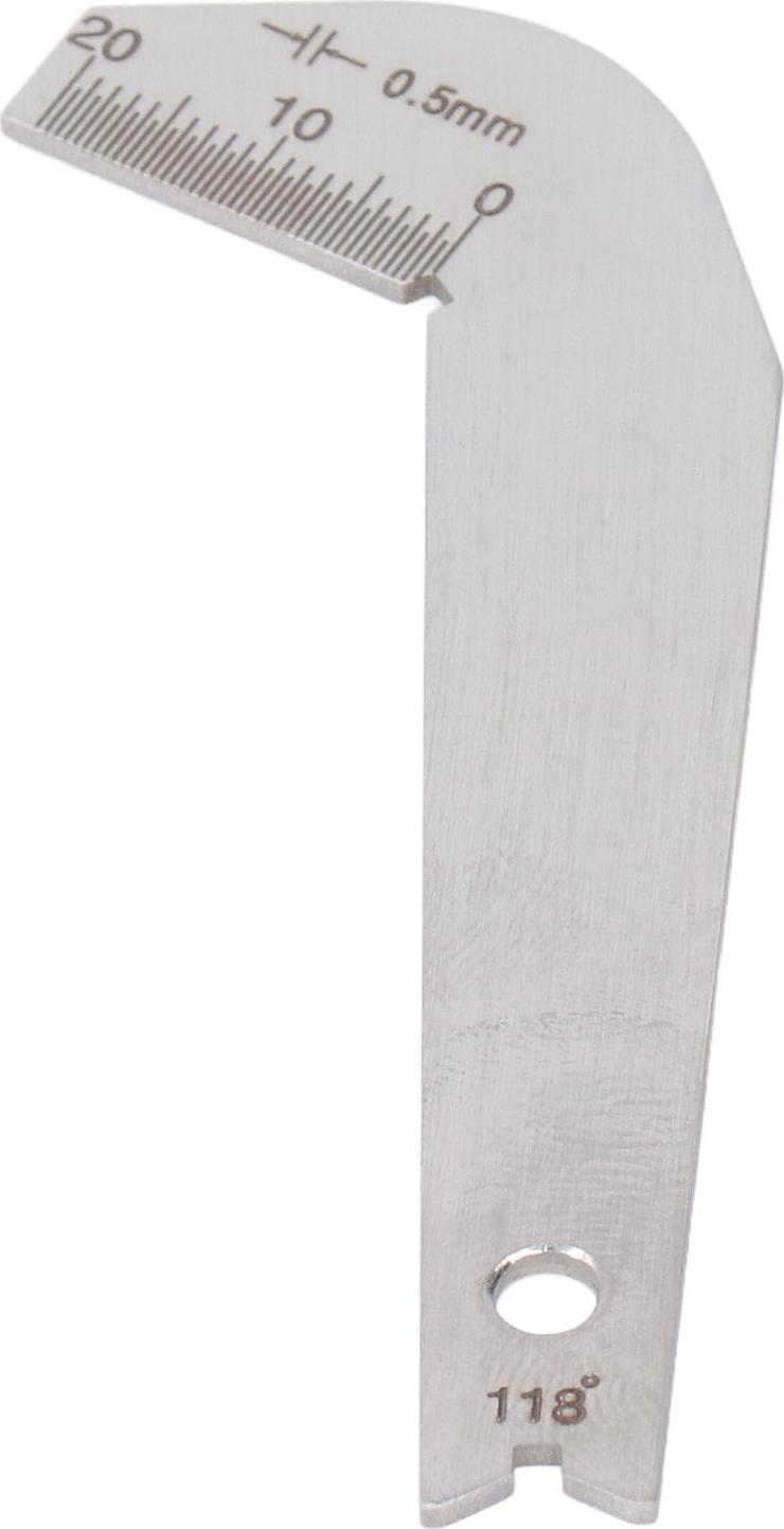 TWO TREES Bohrer-Schärflehre aus Edelstahl, 0,5 mm, präziser 118°-Winkel, Bohrer-Schärfwerkzeug