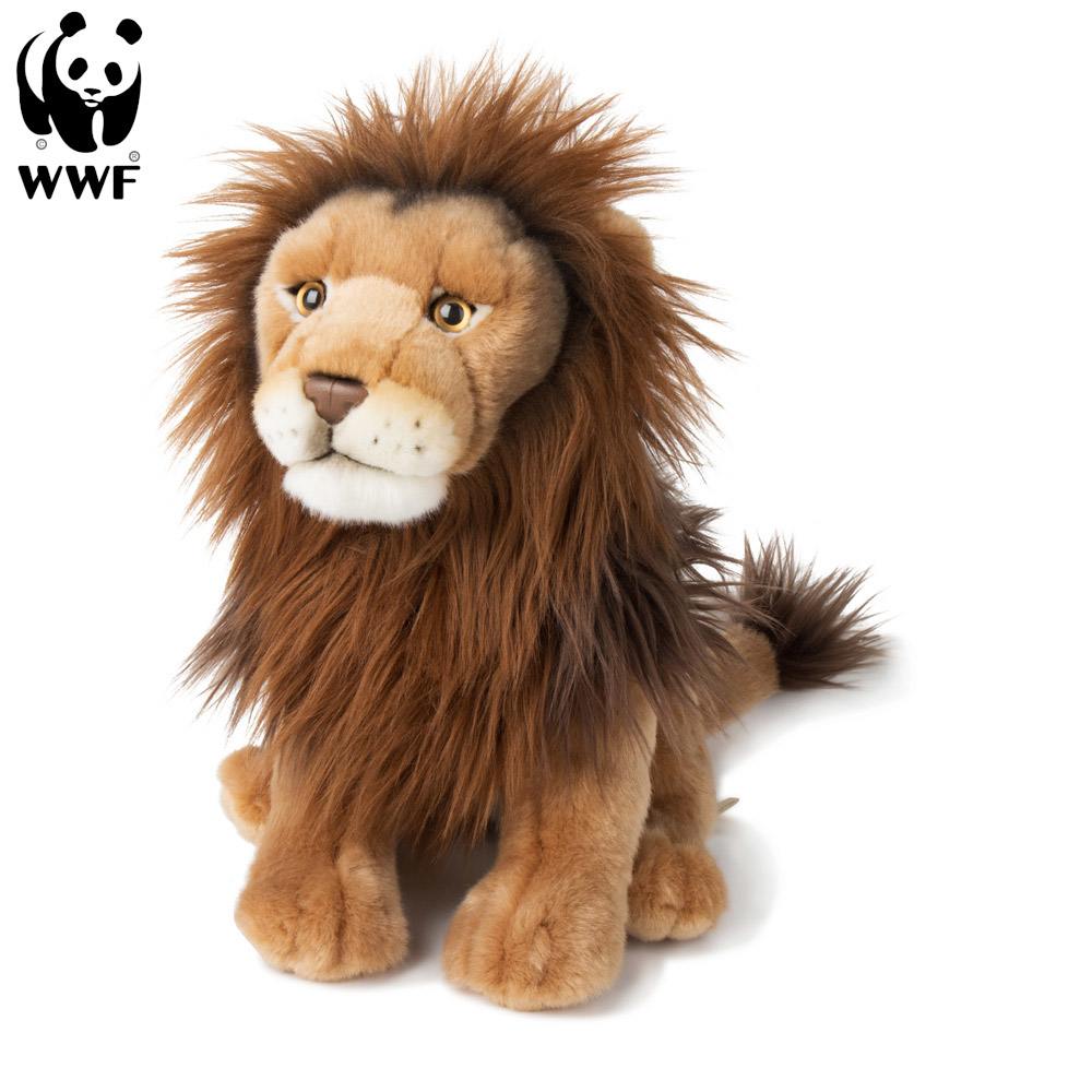 WWF Plüschtier Löwe 23cm lebensecht Kuscheltier Stofftier Afrika Raubkatze 