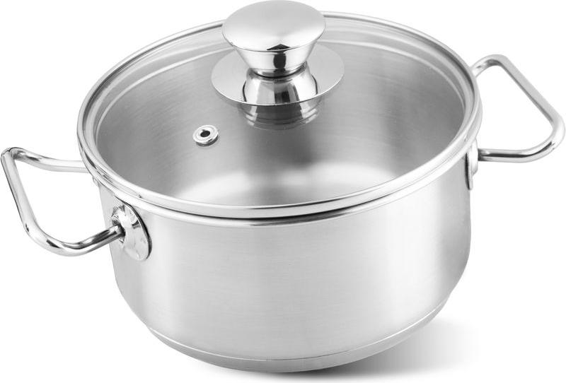 Kochtopf MagicHome Chloe, Topf, 16 cm, 1,5 Liter, mit Glasdeckel, Edelstahl