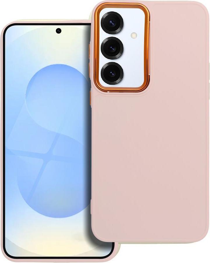 Kryt na mobilný telefón FRAME vhodný pre SAMSUNG S25 Plus púdrovo ružový