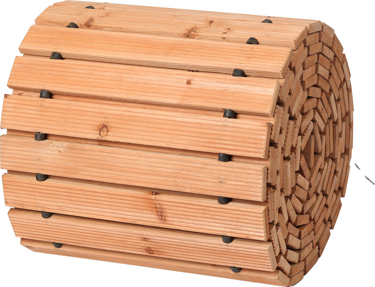 SucceBuy Gerader Gartenweg aus Holz, 4,8 m lang x 43,2 cm breit, ausrollbarer Gartenweg PW-S24