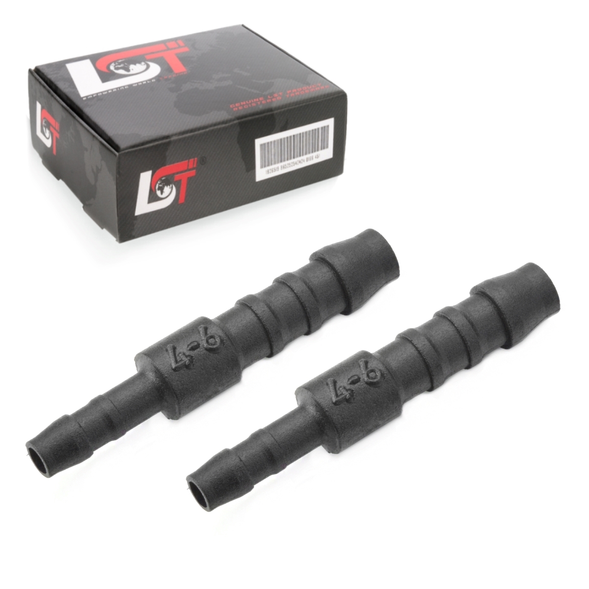 LST 2x Verbinder Verbindungsstück für Rohr und Schlauchverbindungen Ø 4-6 mm CL-00395 x2