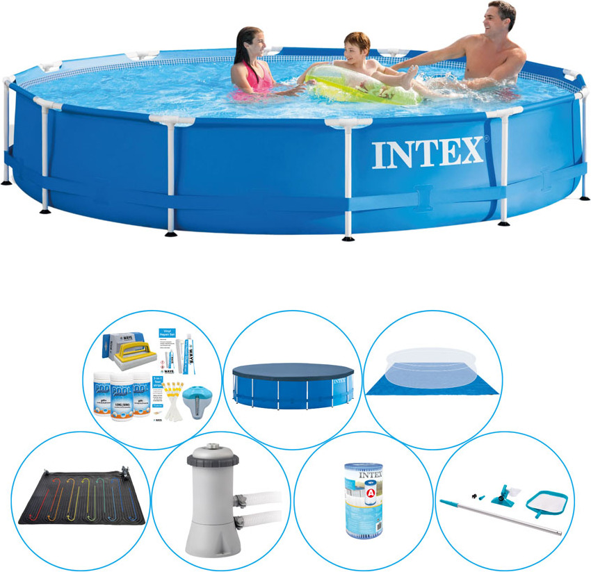 Intex kovový rám 366x76 cm okrúhly - balenie bazéna
