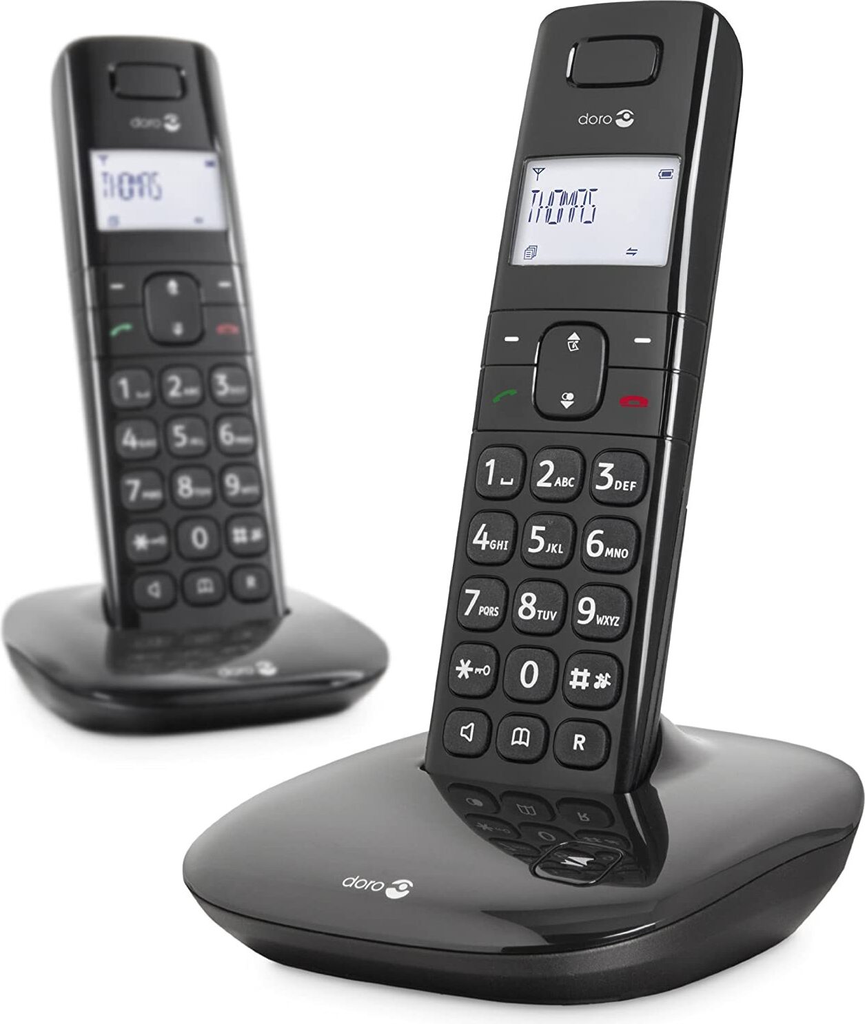 Doro Comfort 1010 Duo DECT Senioren Schnurlos Telefon Schwarz Neu