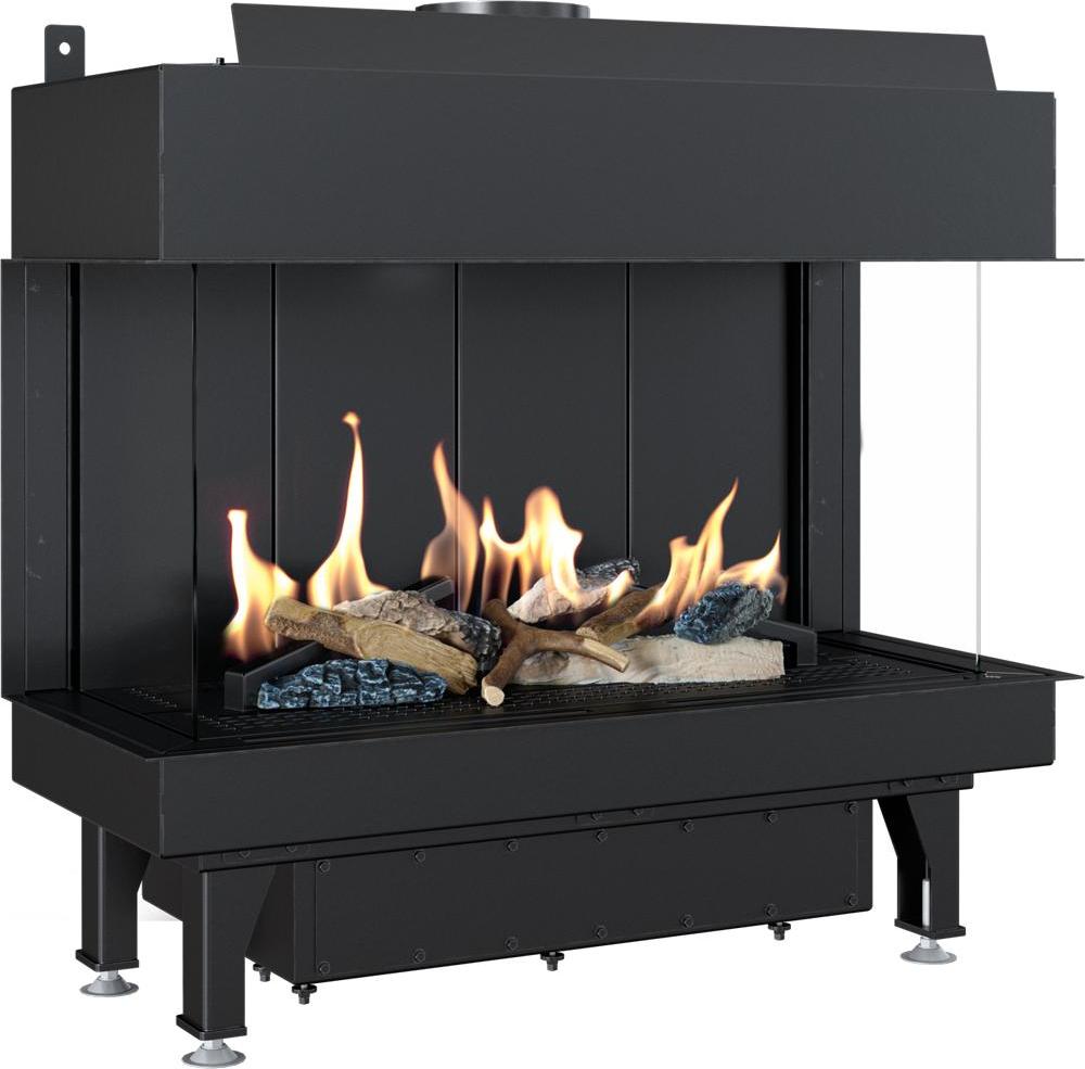 Plynový krb KRATKI LEO 70 Triple Glazing zemný plyn ∅ 100/150 7,3 kW