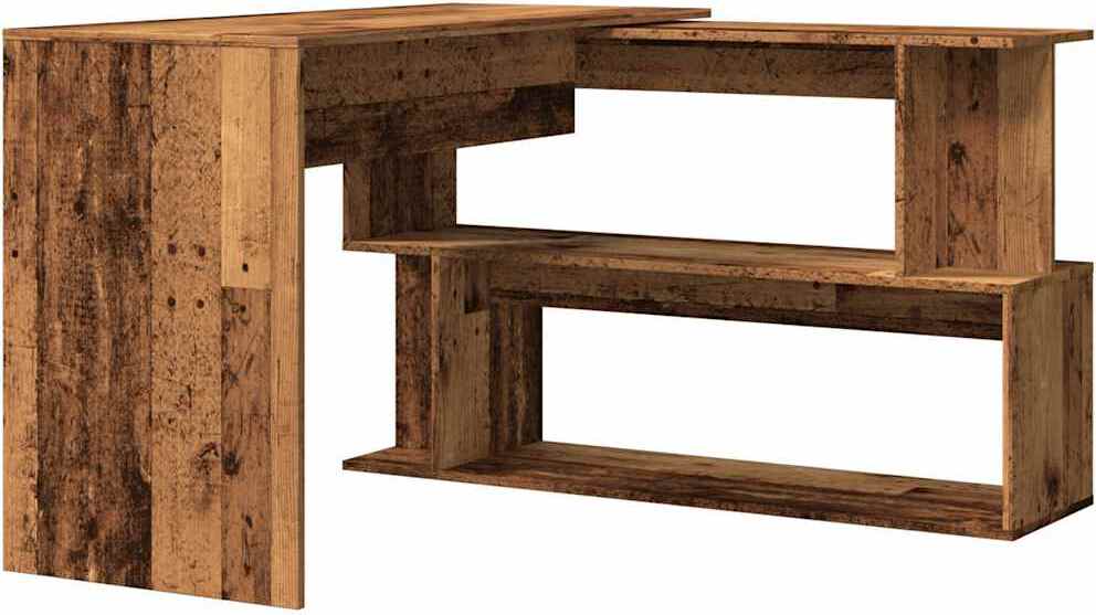 Eckschreibtisch Altholz-Optik 200,5x50x76 cm Holzwerkstoff