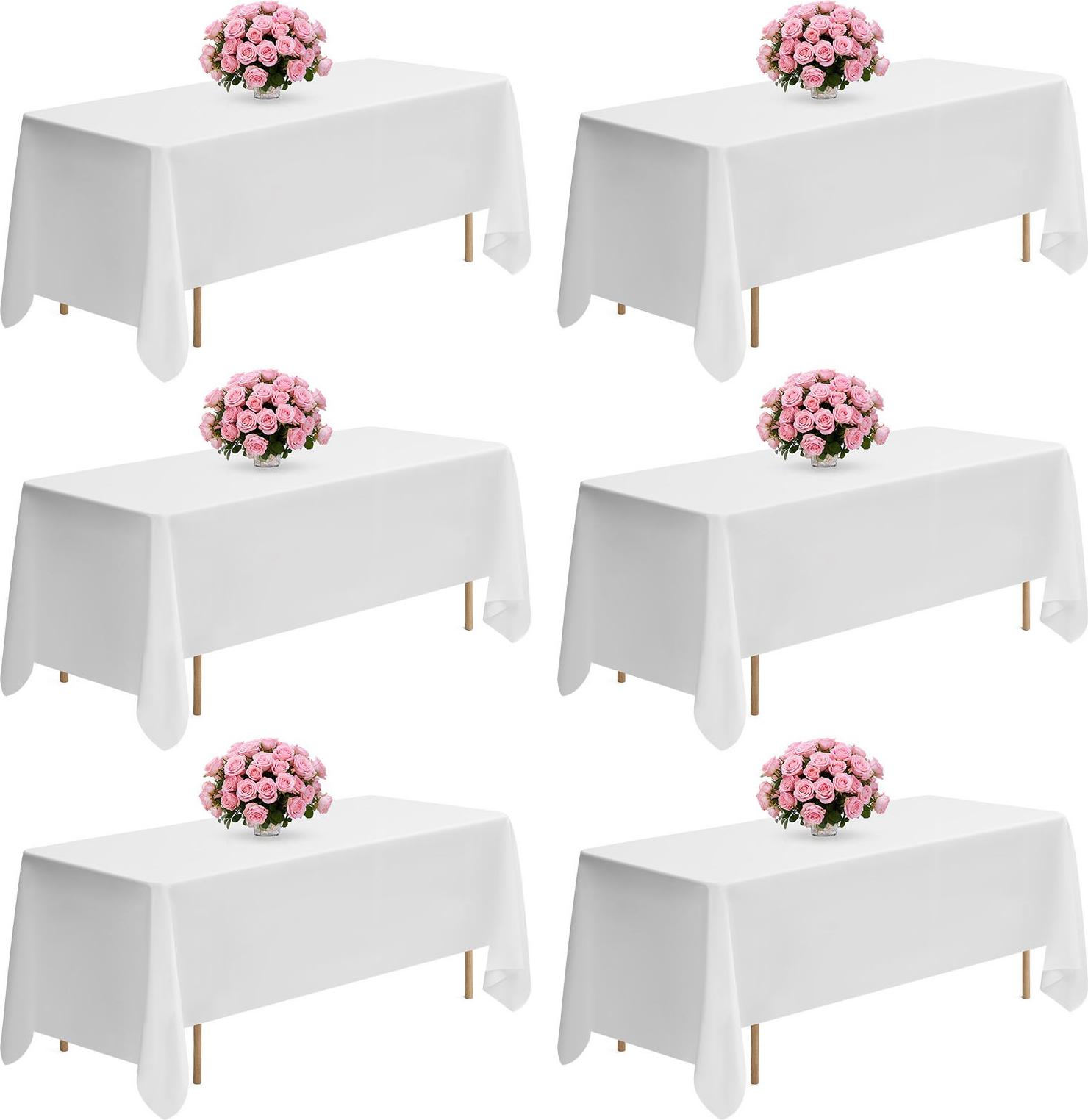 Bankett Deko Polyester Satin-Tischdecke Rechteckig 145x260 Cm – Wasserabweisend, Polyester, In Vielen Farben – Für Hochzeit, Weihnachten, Geburtstag & Bankett