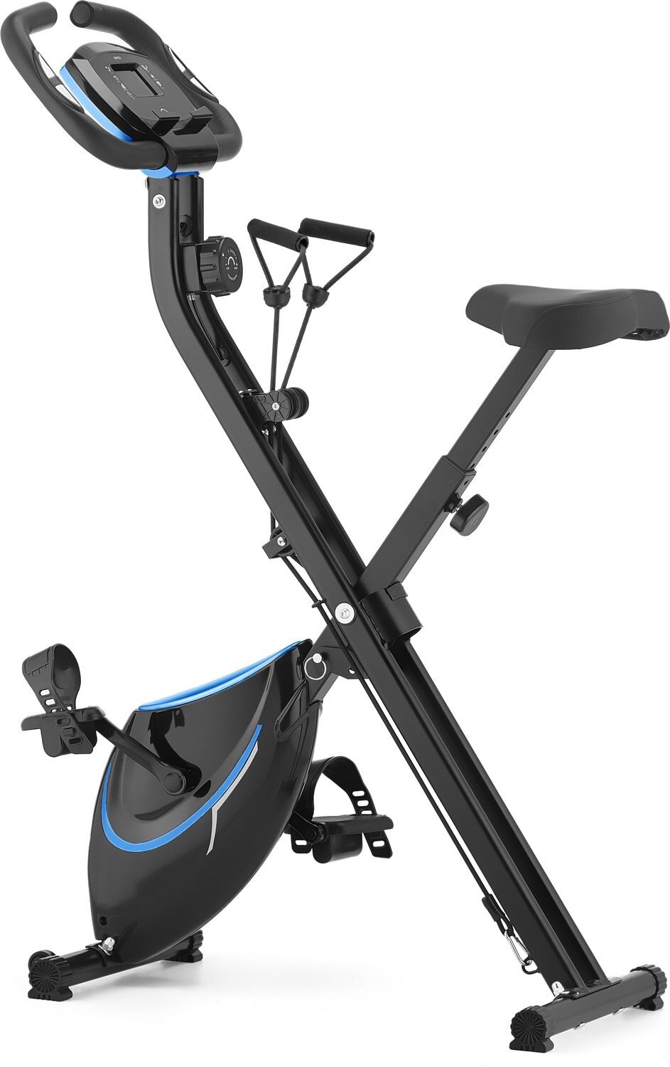 Gymtek® Skladací magnetický bicykel na domáce cvičenie - do 120 kg - 8 úrovní odporu, 4 kg zotrvačník - LCD displej - pre domácu posilňovňu