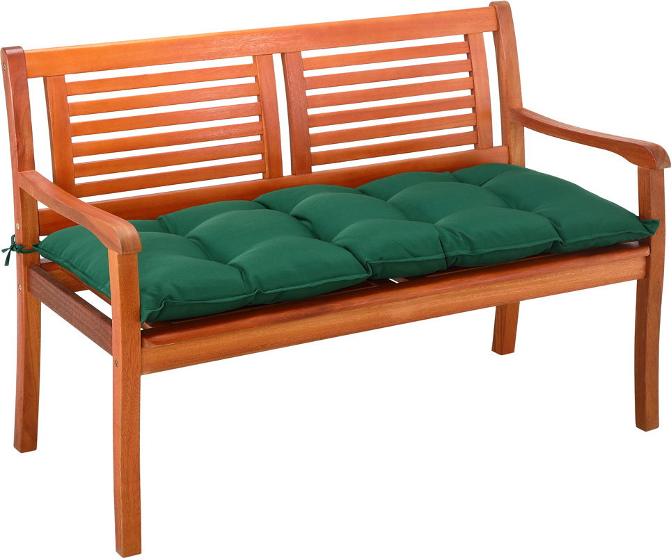 DETEX® Bankauflage Sitzkissen Grün Polyester Visko-Effekt 110x45cm Sitzpolster Gartenbank Bank Kissen Polster Auflage Rückenkissen Bankkissen Sitzauflage 2-Sitzer 17856