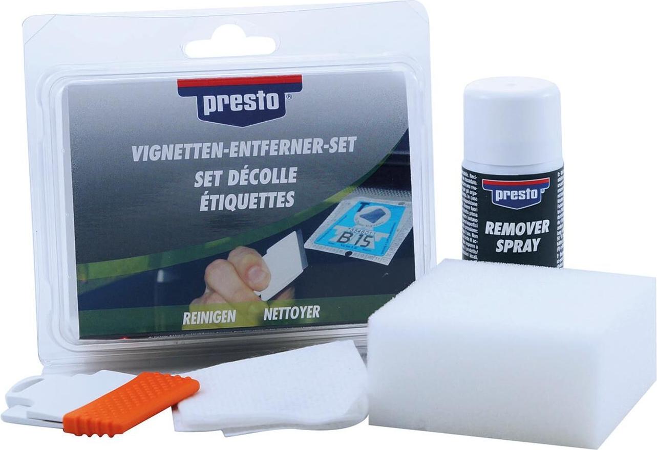 Presto Kleberentferner-Set, Vignettenentferner, Vignettenentferner-Set, 50 m 433016