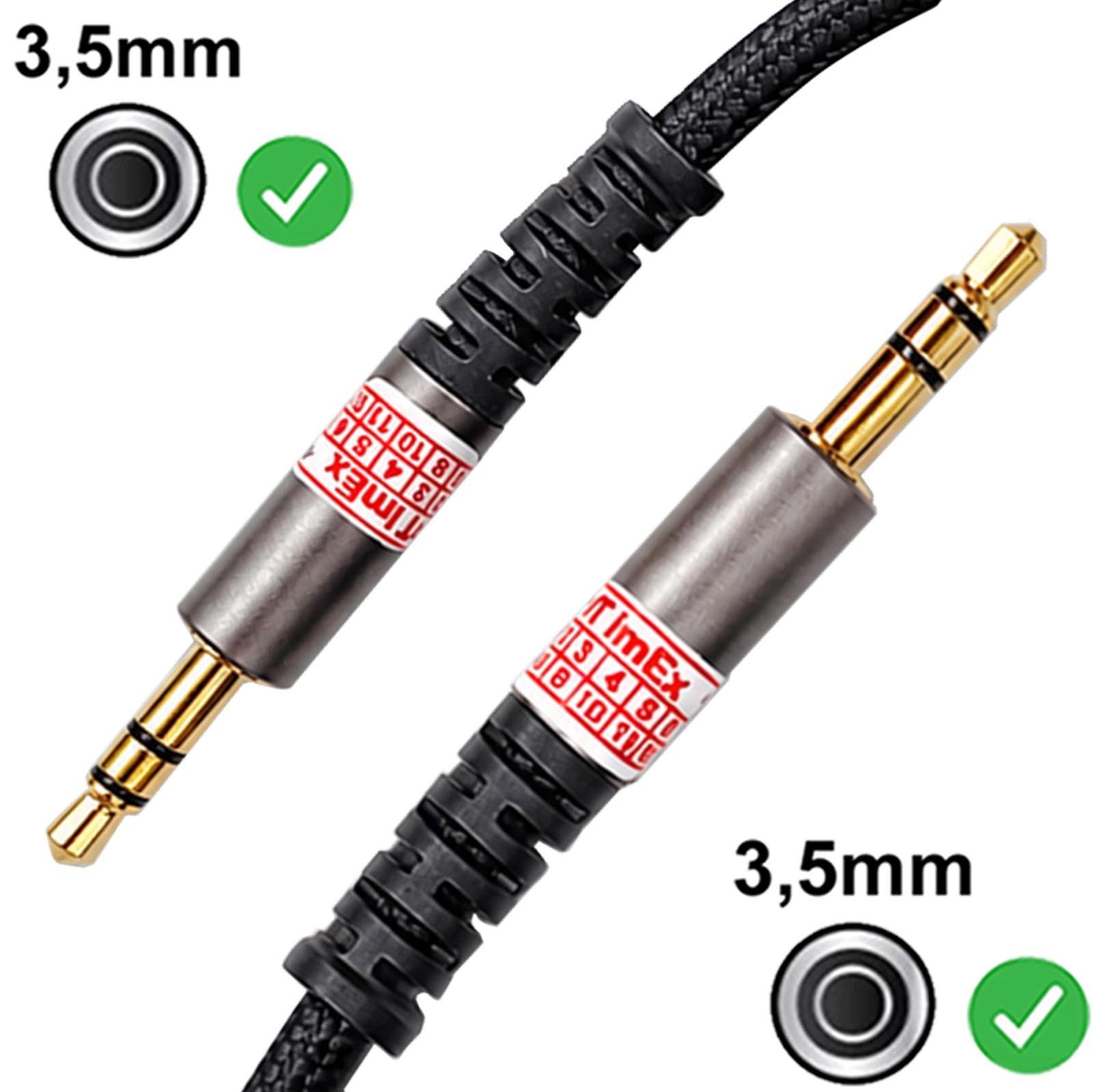 HT ImEx 2m AUX 3,5mm Klinken Audio Kabel für TEUFEL CINEBAR 11 Surround 4.1 Soundbar, CANTON DM 60 Soundbase