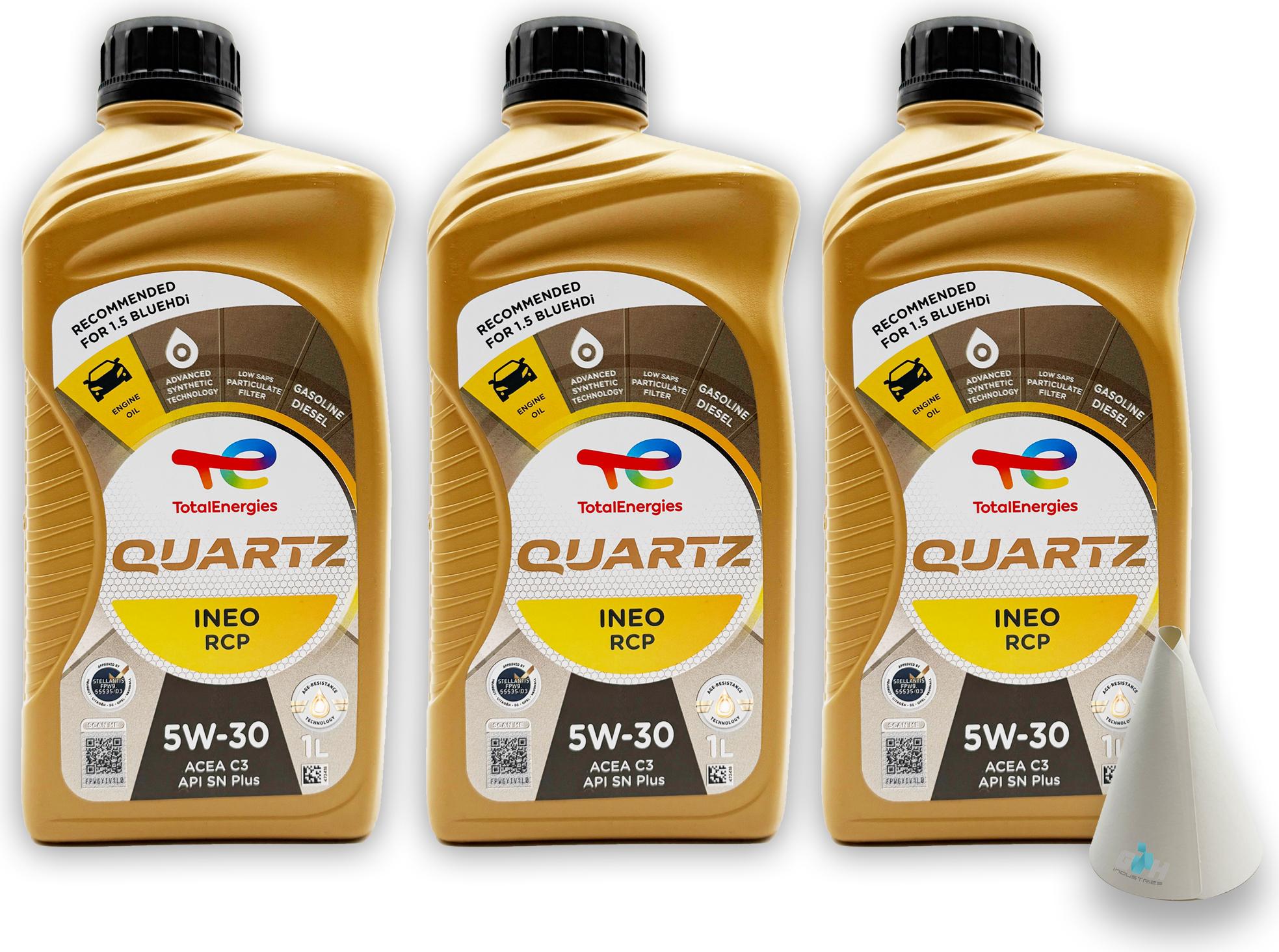 SGplusMH Total Quartz Ineo RCP | 5W-30 | 3 L | Stellantis FPW9.55535/03 | PSA B71 2290 473419