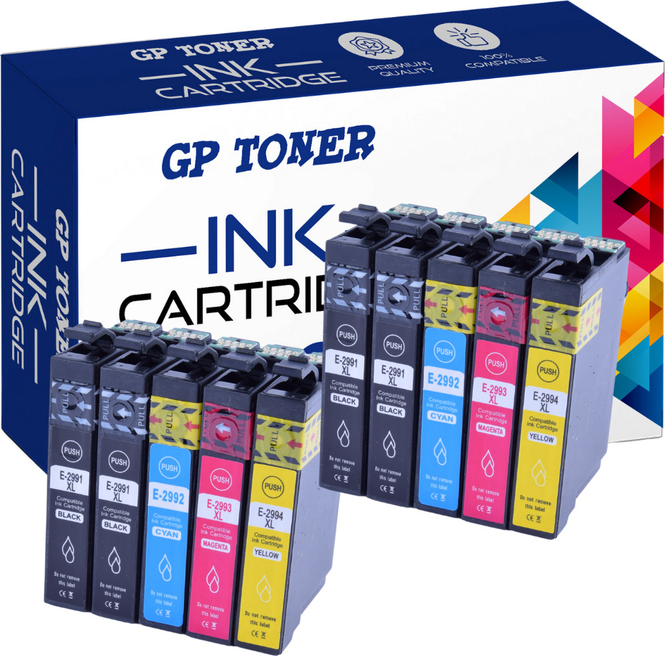 GP Toner Druckerpatronen kompatibel für Epson 29XL XP-235 245 247 330 332 342 345 432 435 442 445 GP-E2996 CMYKK x2