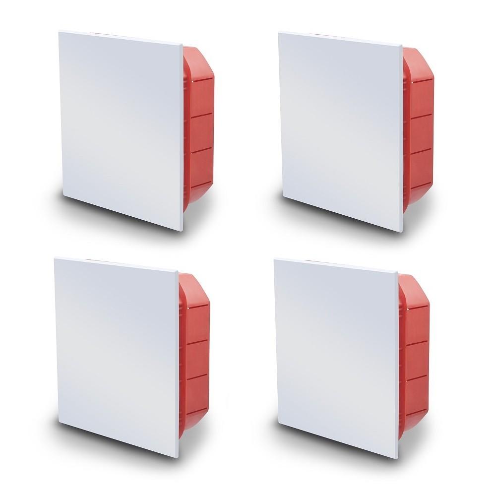 4x ARLI Unterputz Abzweigdose 130x130x55 mm IP40 – Klemmkasten mit Deckel für Elektroinstallation halogenfrei 12041