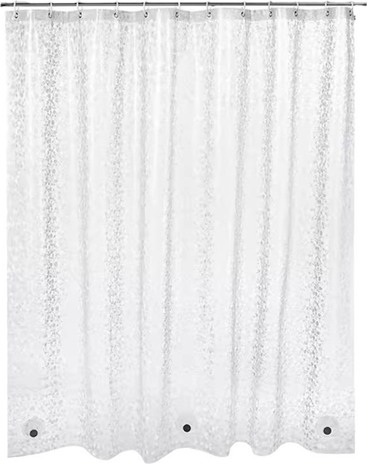 DTC GmbH Duschvorhang Duschvorhang 180x180 - Shower Curtains mit 3 Magnete unten,Duschvorhang mit Duschvorhangringen, Wasserdicht Duschvorhänge(1 set) CT1197-1