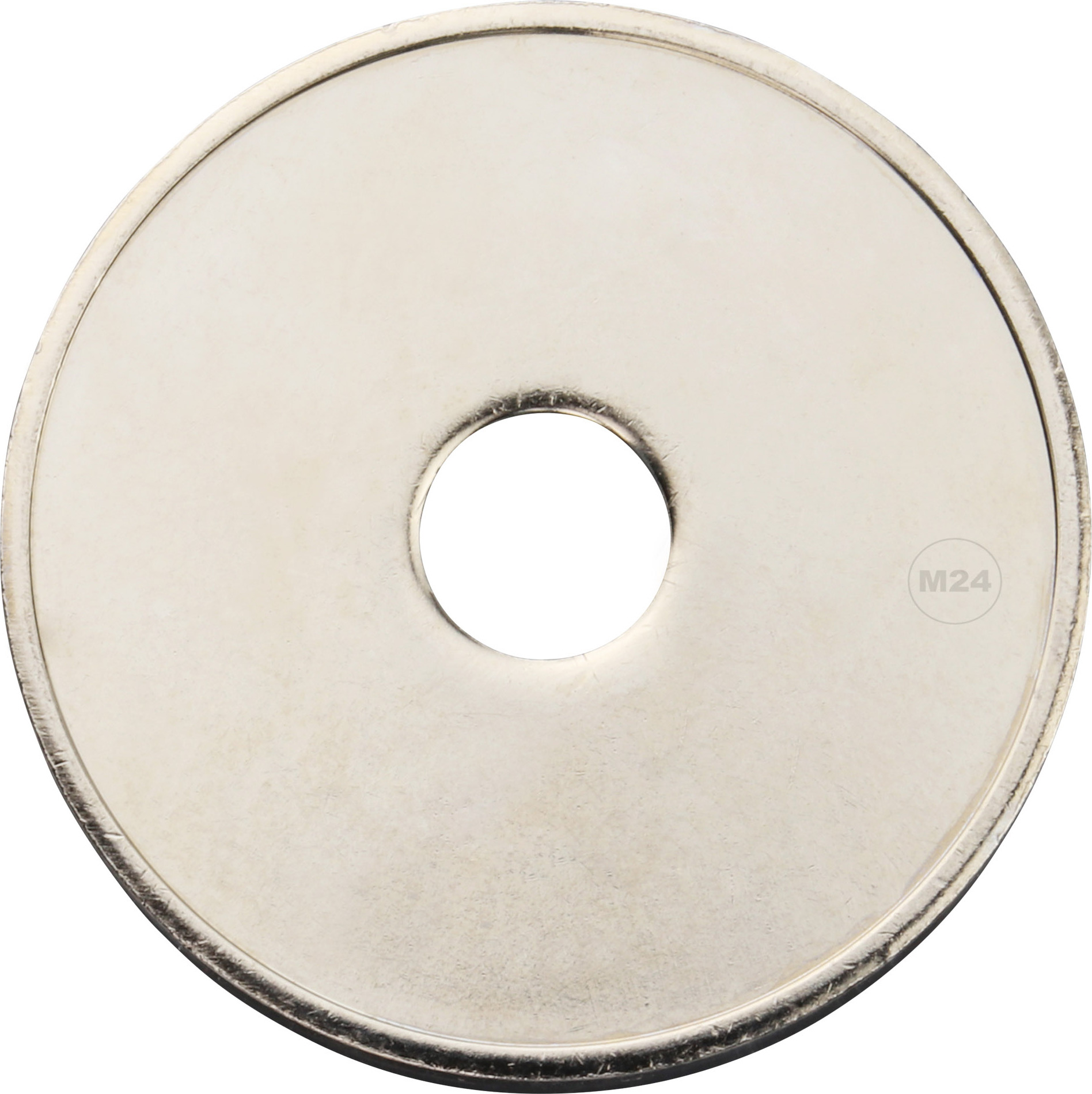 Münzer24 Lochmarke, runde Wertmarke M24-3 (26mm x 1,5mm), Jeton gelocht, vernickelt, VE=100