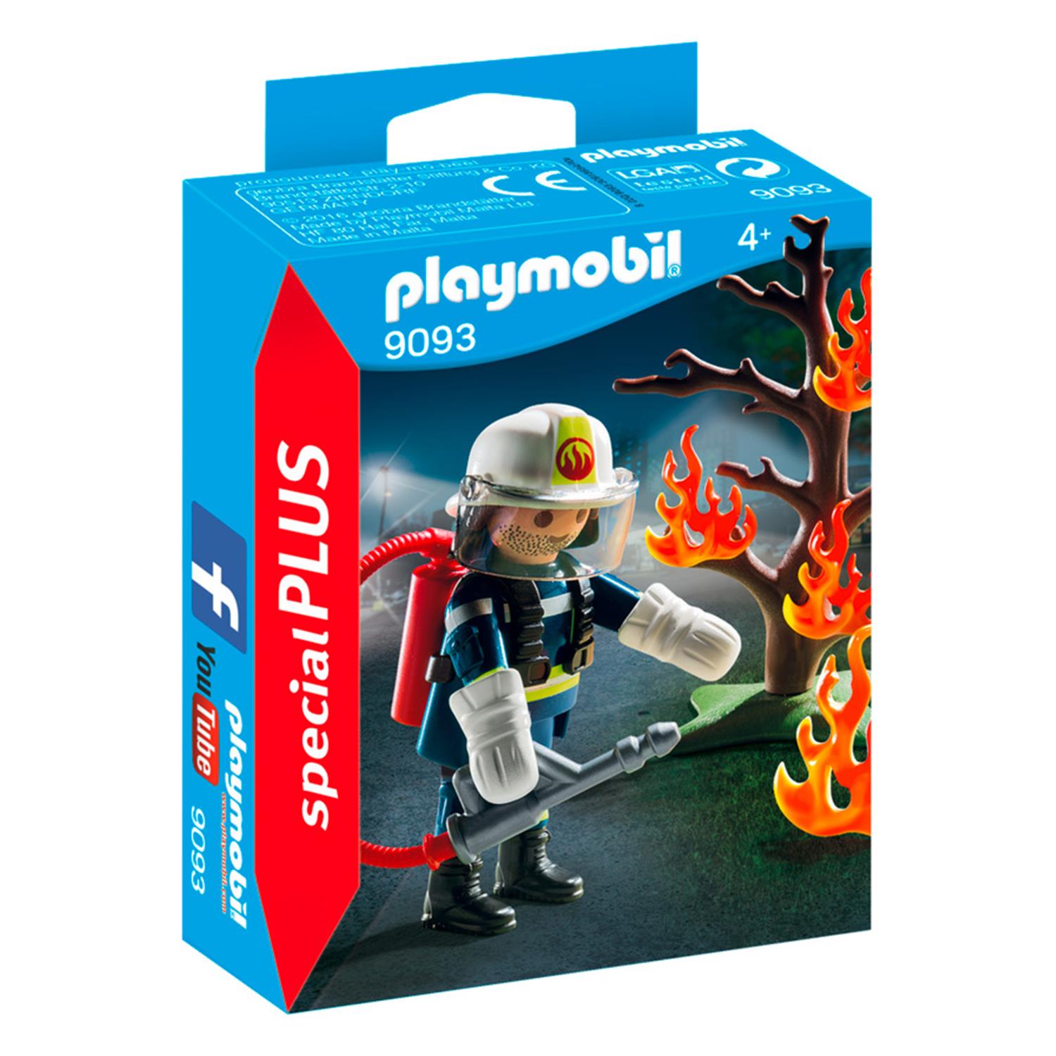 Playmobil Special Plus 9093 Feuerwehr Löscheinsatz Feuerwehrmann Flammen NEU 