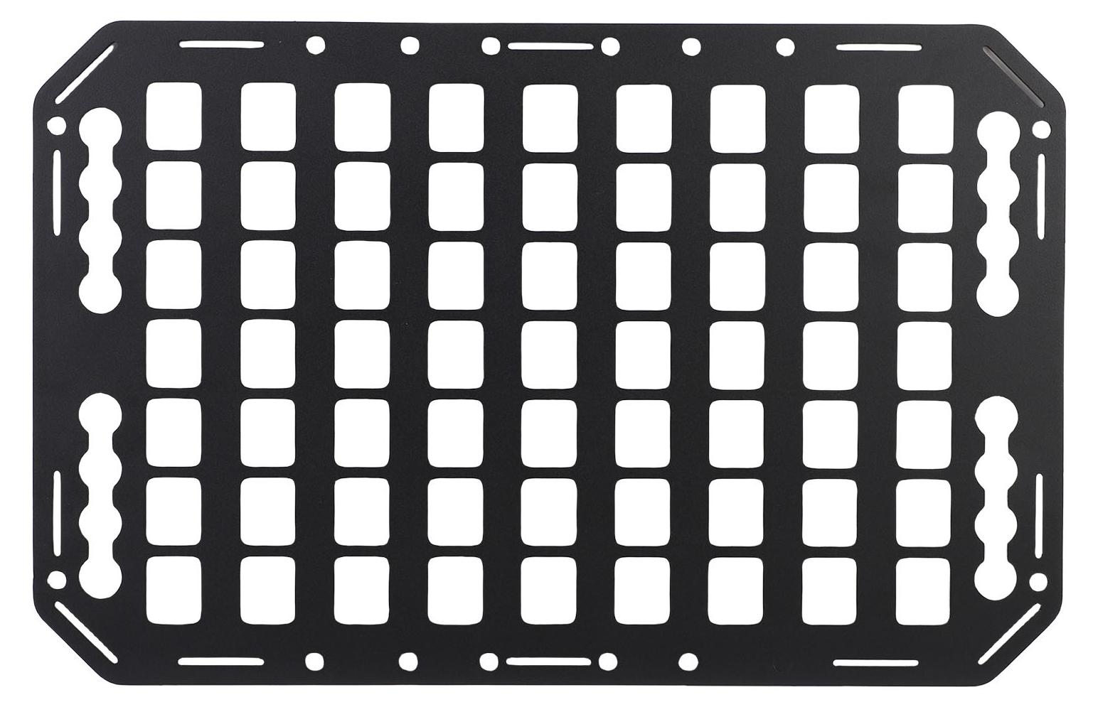 Gistuch LKW-Ladefläche, Molle-Panel, Aluminiumlegierung, multifunktionaler L-Schienen-Aufbewahrungsorganisator für Auto, SUV, Wohnmobil, 483 x 311 x 2 mm