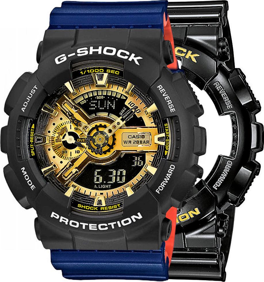 Hodinky Casio G-Shock SET GA-110GB-1AER + BEZEL 10508136 + BAND 10527467 20BAR