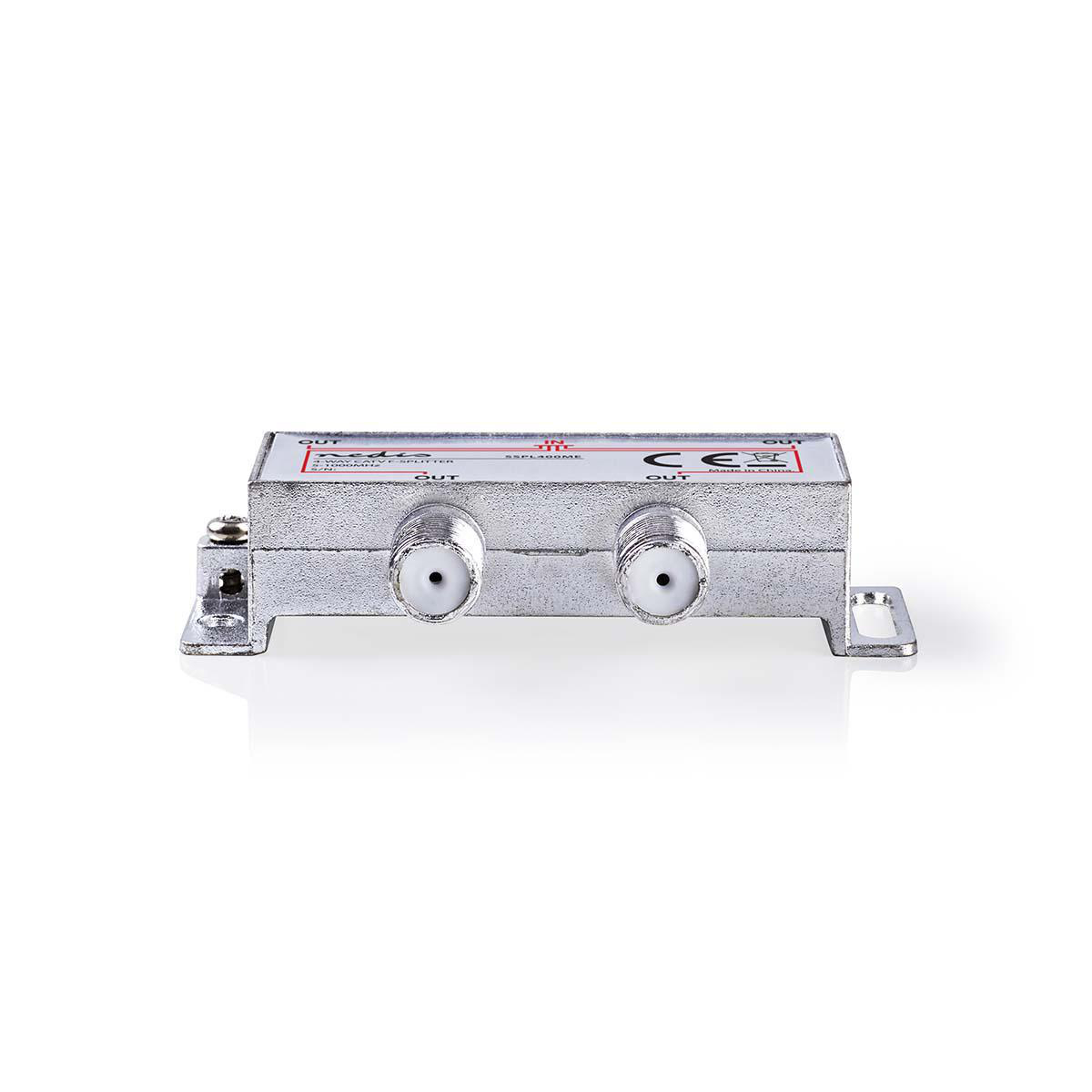 Nedis CATV-Splitter - 5 - 1000 MHz - Einführungsverlust: 8.0 dB - Anzahl der Ausgänge: 4 - 75 Ohm - Zinklegierung SSPL400ME
