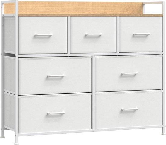 OEM Schlafzimmer-Ladekast - Holz - 7 Schubladen - Ladekasten - Kommode - Holz - Stoff - Metall 2026