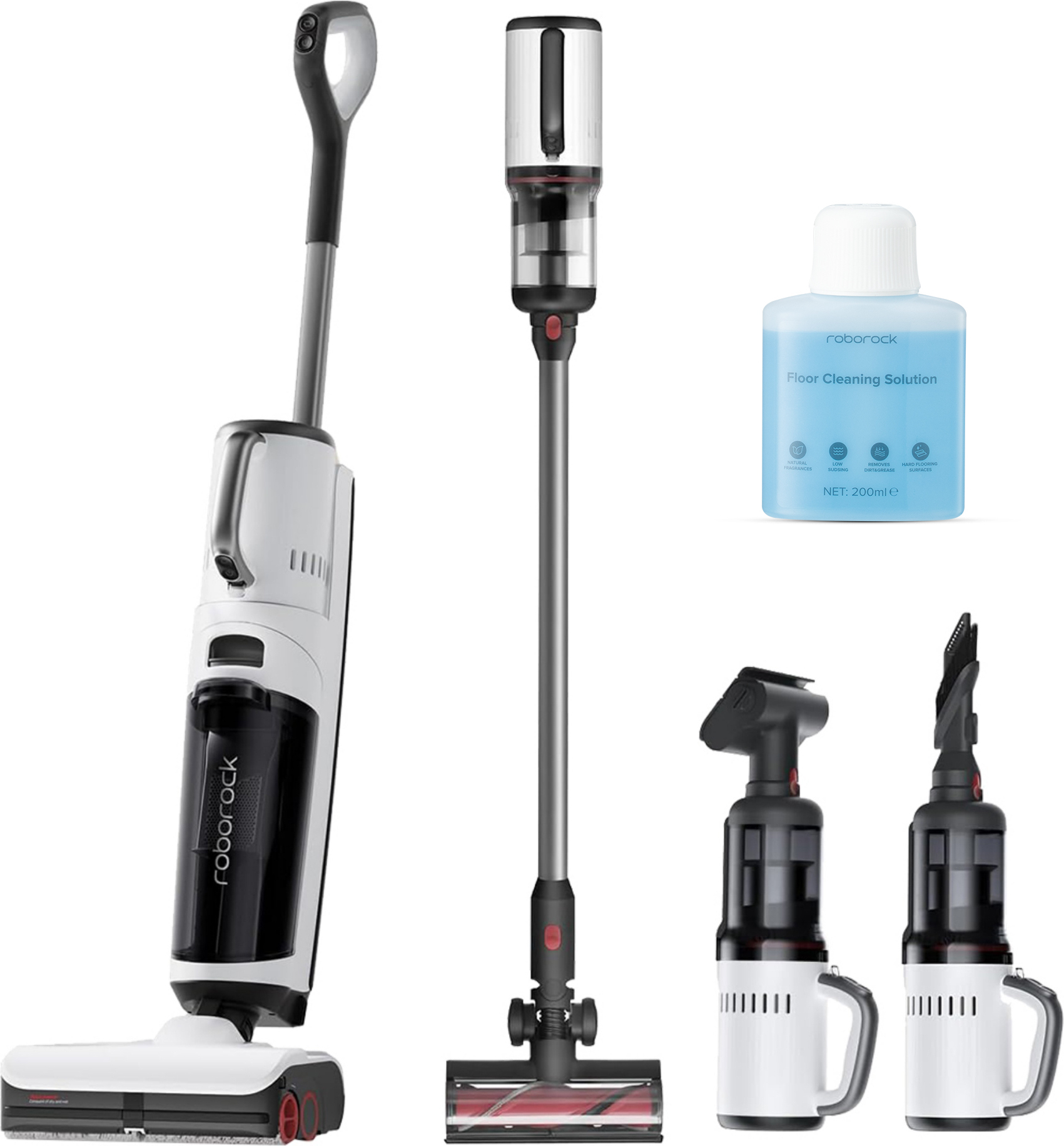 Roborock Dyad Pro Combo vysávač na mokré a suché vysávanie Akumulátorový vysávač s funkciou mopu, 260 W, 17000 Pa, dvojitá kefa, extrémne hrany 1 mm, s čistiacou tekutinou