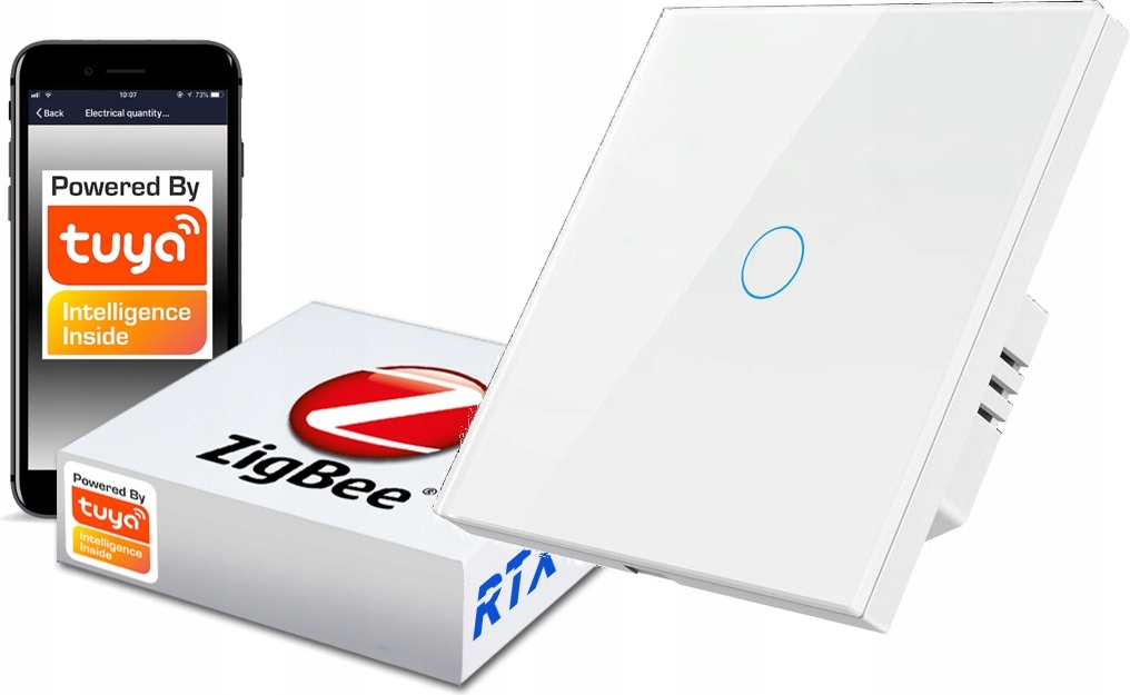 RTX TUYA ZigBee Touch Switch 1bw weiß #ohne N Nicht verfügbar