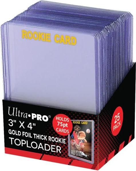 Ultra Pro - Karte obaly - 3" x 4" Rookie Gold Thick 75PT Toploader (25 ks) KH70730