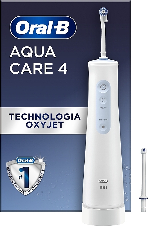 Irigátor Oral-B Power Oral Care Series 4 AquaCare s technológiou Oxyjet, modrý a biely MDH20.026.2
