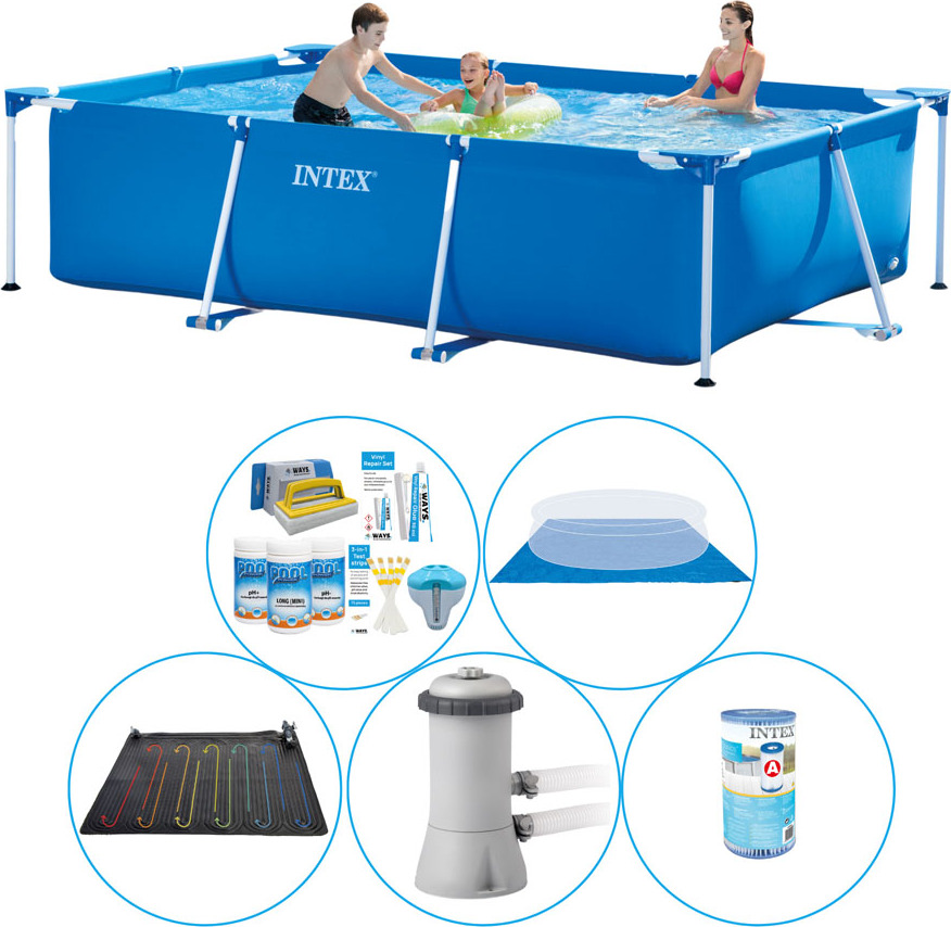 Intex Rámový bazén obdĺžnikový 300x200x75 cm - 6-dielny - Bazén Plus Príslušenstvo
