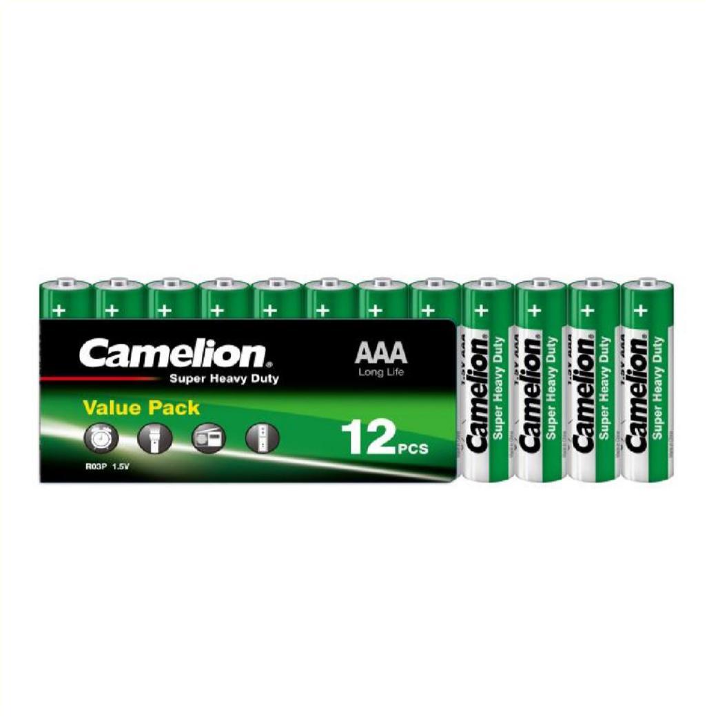 Camelion - Micro AAA R03 - 1,5 Volt 550mAh Zink mangan Dioxid - 12er Blister 10101203