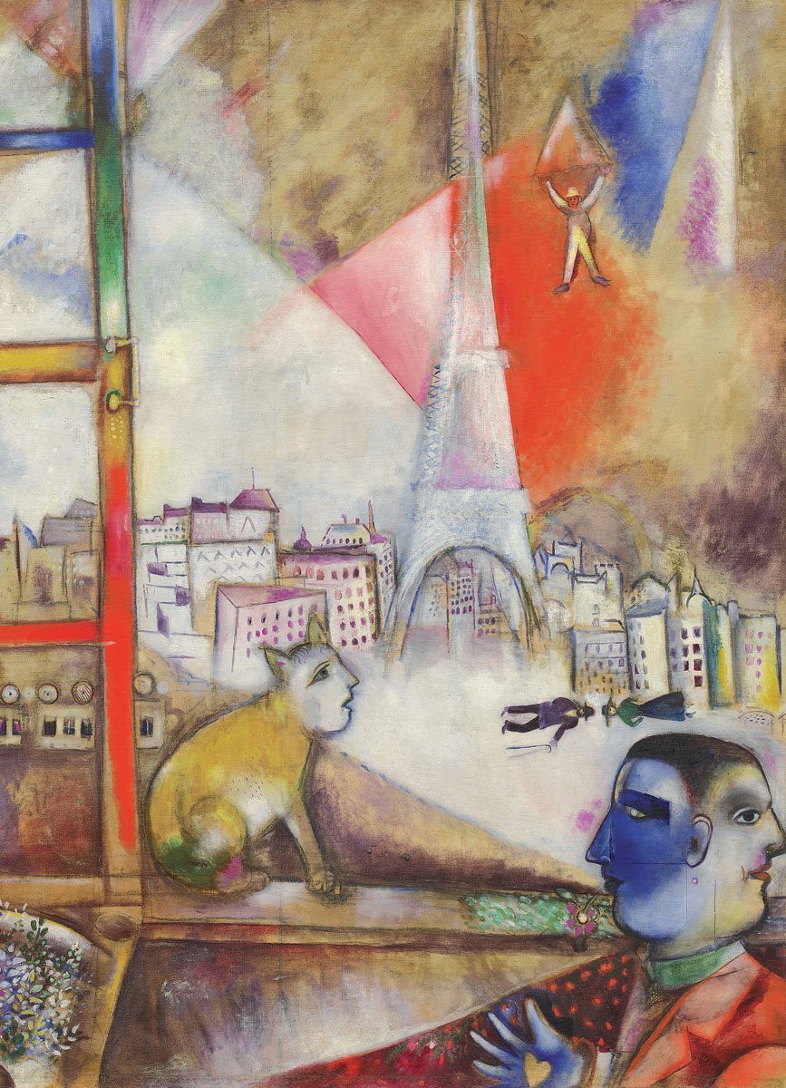 Eurographics Puzzle Marc Chagall - Paris aus dem Fenster - 1000 Teile 6000-0853