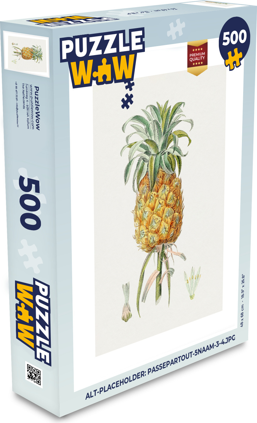 MuchoWow® Puzzle 500 Teile Ananas - Weinlese - Obst - Denken - Spiel - Toy 137|790415412