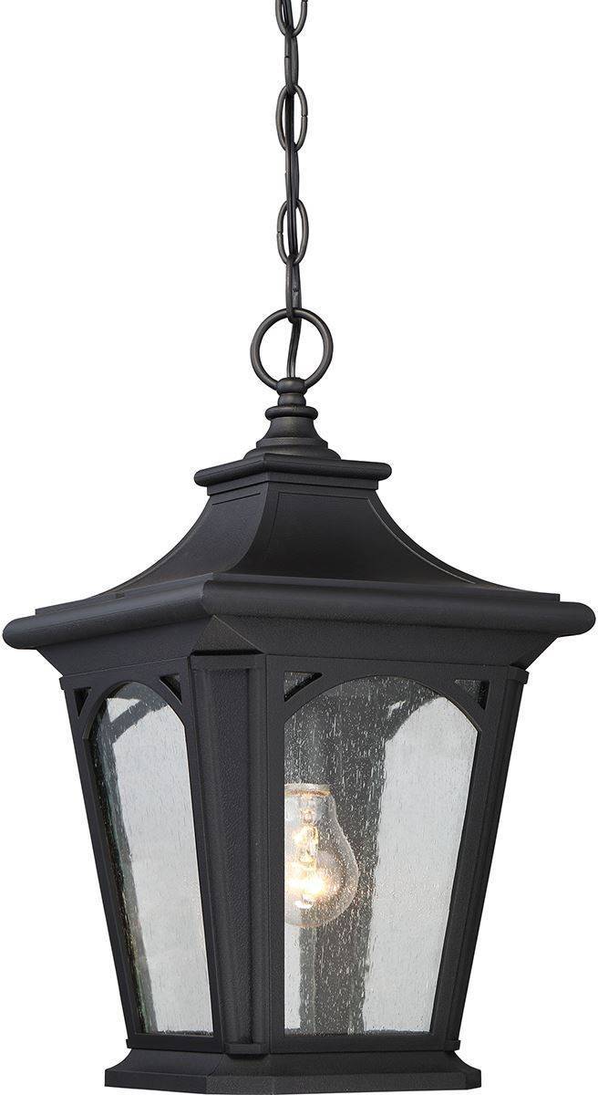 Elstead Lighting Elstead Bedford Außen-Hängeleuchte E27 Mystic Schwarz IP44 Anti-Meerwasser QZ-BEDFORD8-S
