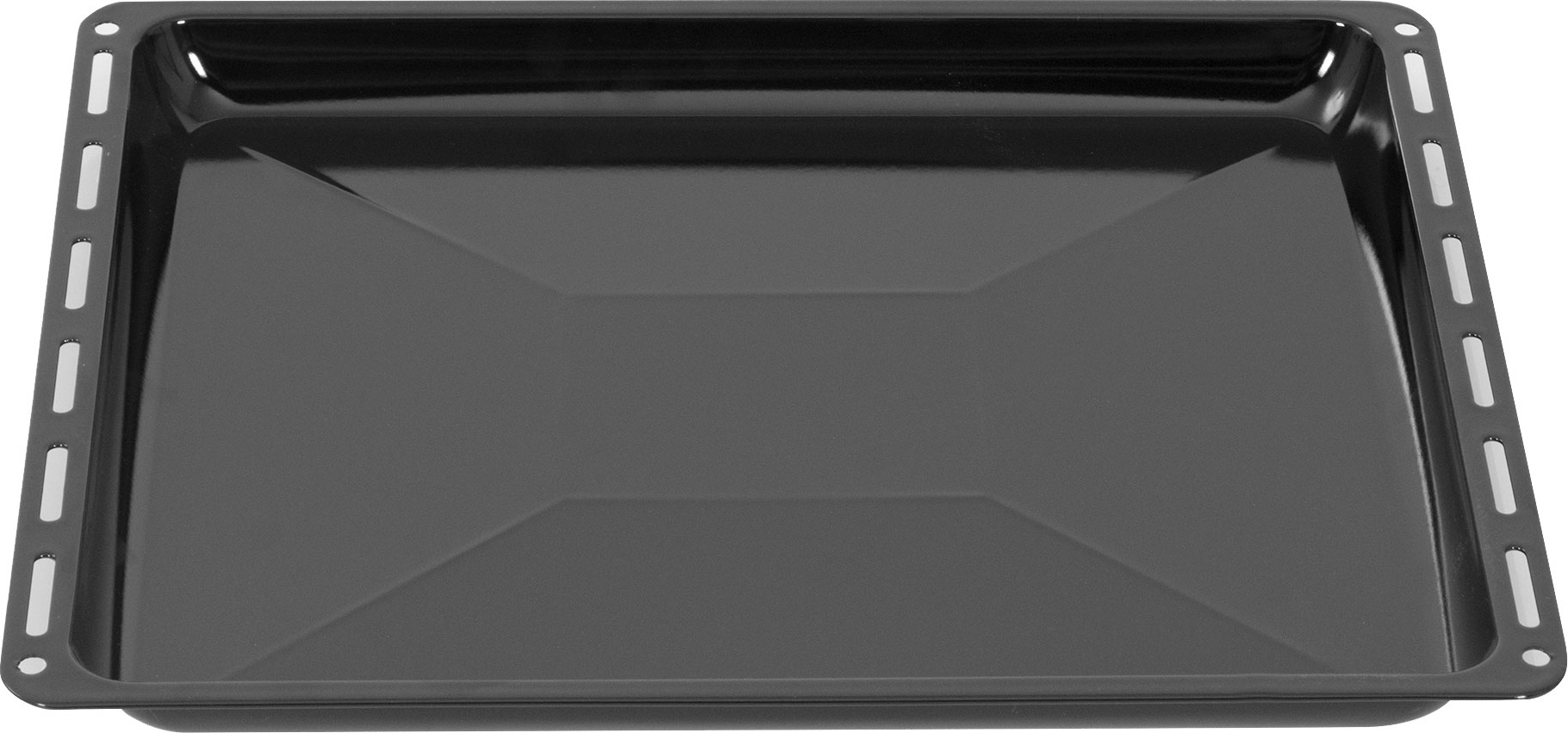 ICQN Backblech 45,5 x 37,5 x 3 cm, Emailliert Fettpfanne für Backofen & Herd, Passend für Bosch, Siemens, Neff, Constructa, Flavel, Simfer, Kratzfest & Rostfrei, 455 x 375 x 30 mm