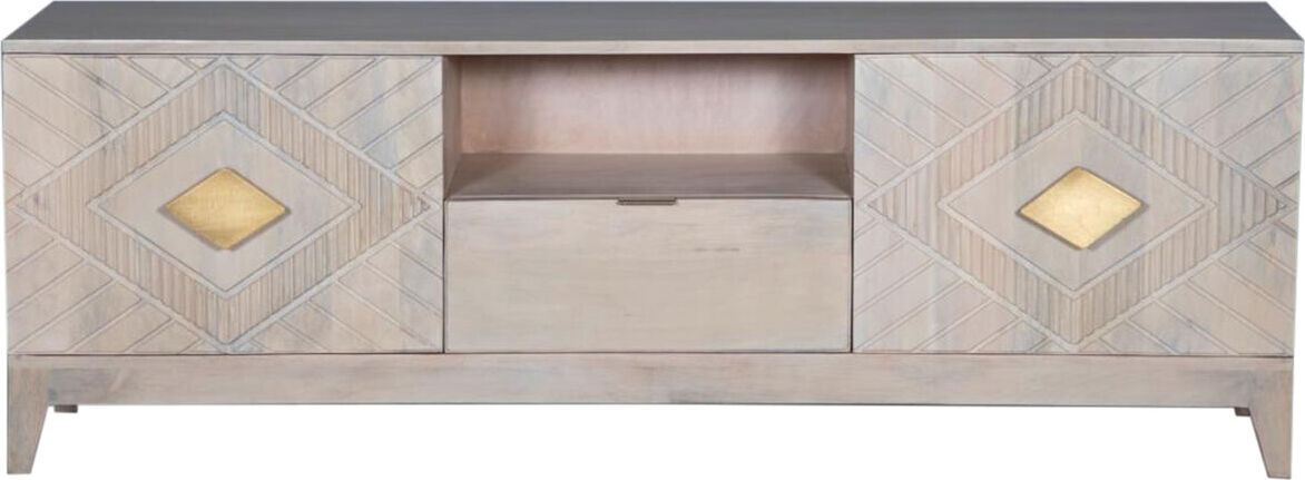 TV-Möbel DKD Home Decor Beige Metall Mango-Holz 175 x 40 x 60 cm