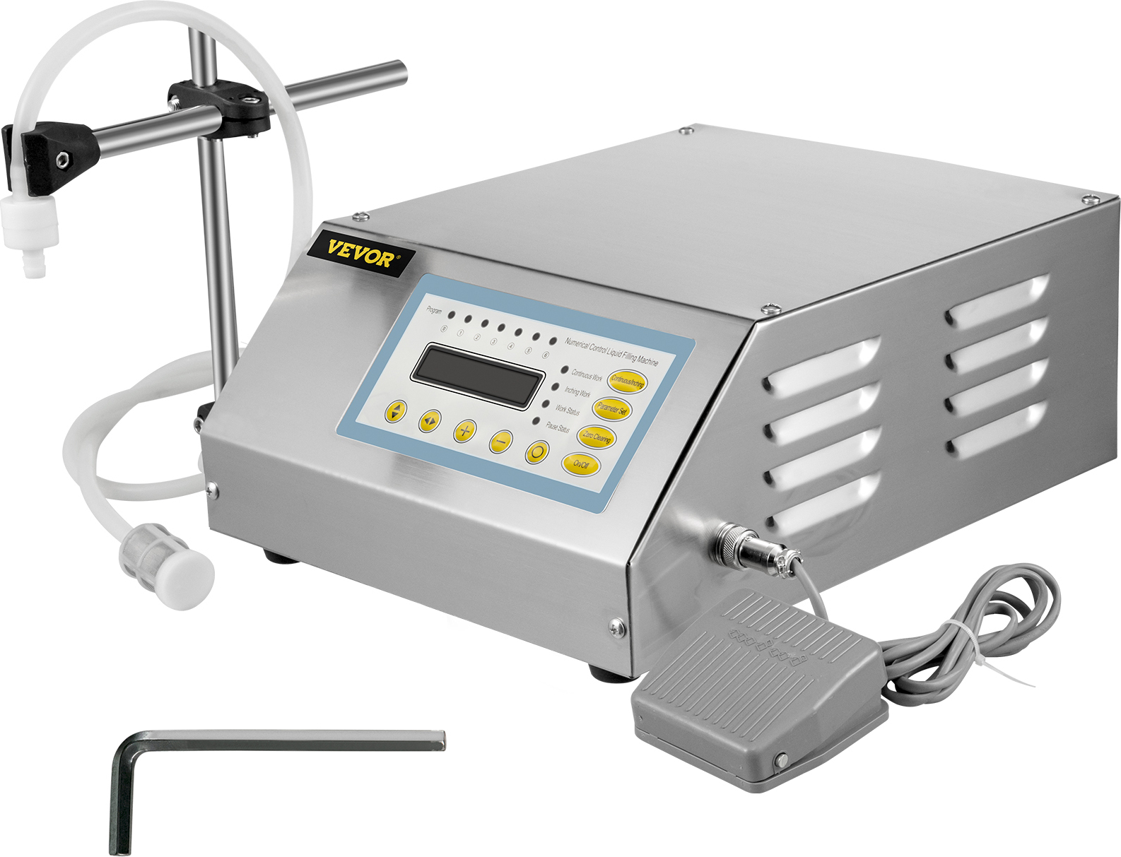 VEVOR GFK-160 Abfüllmaschine Füllmaschine Flüssigkeit 5ml-3500 ml mit LCD Fußschalter