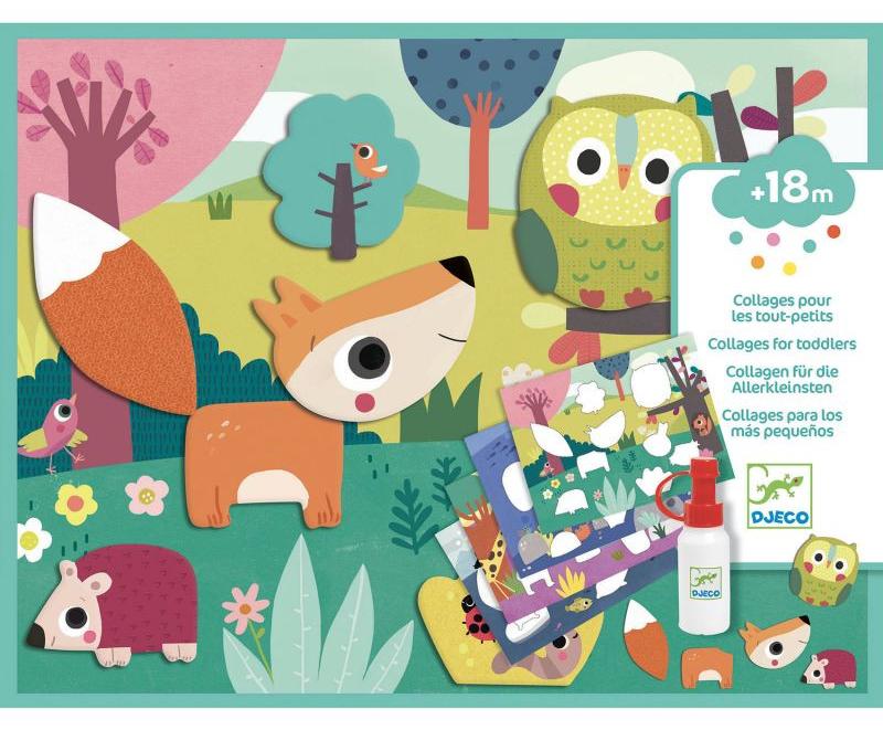 DJECO Erste Collage für die Kleinsten Tiere